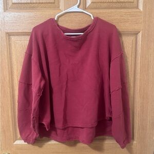 Free people red Long Sleeve Top